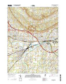 Bound Brook New Jersey Historical topographic map, 1:24000 scale, 7.5 X 7.5 Minute, Year 2014