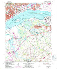 Bridgeport New Jersey Historical topographic map, 1:24000 scale, 7.5 X 7.5 Minute, Year 1967