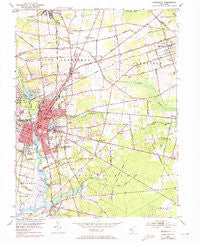 Bridgeton New Jersey Historical topographic map, 1:24000 scale, 7.5 X 7.5 Minute, Year 1953