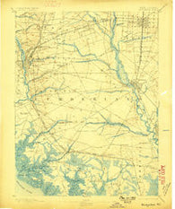 Bridgeton New Jersey Historical topographic map, 1:62500 scale, 15 X 15 Minute, Year 1894