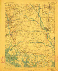 Bridgeton New Jersey Historical topographic map, 1:62500 scale, 15 X 15 Minute, Year 1894