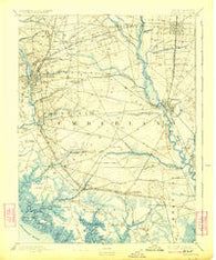 Bridgeton New Jersey Historical topographic map, 1:62500 scale, 15 X 15 Minute, Year 1894