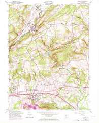 Califon New Jersey Historical topographic map, 1:24000 scale, 7.5 X 7.5 Minute, Year 1954
