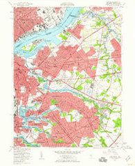 Camden New Jersey Historical topographic map, 1:24000 scale, 7.5 X 7.5 Minute, Year 1949
