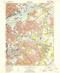 Camden New Jersey Historical topographic map, 1:24000 scale, 7.5 X 7.5 Minute, Year 1949
