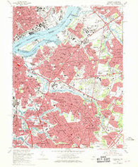 Camden New Jersey Historical topographic map, 1:24000 scale, 7.5 X 7.5 Minute, Year 1967