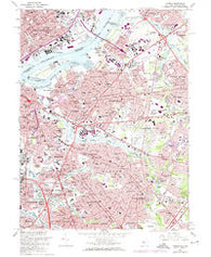 Camden New Jersey Historical topographic map, 1:24000 scale, 7.5 X 7.5 Minute, Year 1967