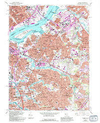 Camden New Jersey Historical topographic map, 1:24000 scale, 7.5 X 7.5 Minute, Year 1967