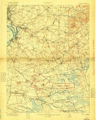 Camp Dix New Jersey Historical topographic map, 1:62500 scale, 15 X 15 Minute, Year 1918