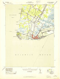 Cape May New Jersey Historical topographic map, 1:24000 scale, 7.5 X 7.5 Minute, Year 1944