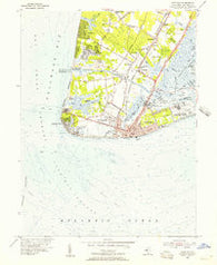 Cape May New Jersey Historical topographic map, 1:24000 scale, 7.5 X 7.5 Minute, Year 1954