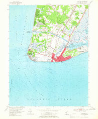 Cape May New Jersey Historical topographic map, 1:24000 scale, 7.5 X 7.5 Minute, Year 1954