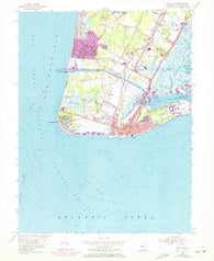 Cape May New Jersey Historical topographic map, 1:24000 scale, 7.5 X 7.5 Minute, Year 1954