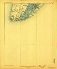 Cape May New Jersey Historical topographic map, 1:62500 scale, 15 X 15 Minute, Year 1893
