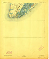 Cape May New Jersey Historical topographic map, 1:62500 scale, 15 X 15 Minute, Year 1893