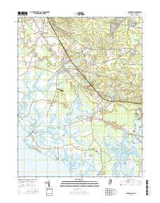 Cedarville New Jersey Current topographic map, 1:24000 scale, 7.5 X 7.5 Minute, Year 2016