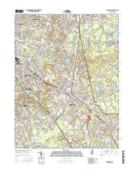 Clementon New Jersey Current topographic map, 1:24000 scale, 7.5 X 7.5 Minute, Year 2016