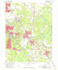 Clementon New Jersey Historical topographic map, 1:24000 scale, 7.5 X 7.5 Minute, Year 1967