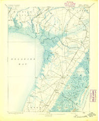 Dennisville New Jersey Historical topographic map, 1:62500 scale, 15 X 15 Minute, Year 1894