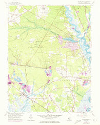 Dividing Creek New Jersey Historical topographic map, 1:24000 scale, 7.5 X 7.5 Minute, Year 1956