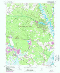 Dividing Creek New Jersey Historical topographic map, 1:24000 scale, 7.5 X 7.5 Minute, Year 1956