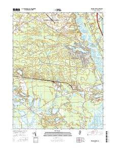 Dividing Creek New Jersey Current topographic map, 1:24000 scale, 7.5 X 7.5 Minute, Year 2016