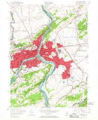 Easton Pennsylvania Historical topographic map, 1:24000 scale, 7.5 X 7.5 Minute, Year 1956