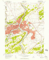 Easton Pennsylvania Historical topographic map, 1:24000 scale, 7.5 X 7.5 Minute, Year 1956