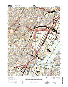 Elizabeth New Jersey Historical topographic map, 1:24000 scale, 7.5 X 7.5 Minute, Year 2014