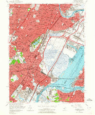 Elizabeth New Jersey Historical topographic map, 1:24000 scale, 7.5 X 7.5 Minute, Year 1955