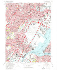Elizabeth New Jersey Historical topographic map, 1:24000 scale, 7.5 X 7.5 Minute, Year 1967