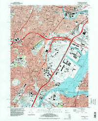 Elizabeth New Jersey Historical topographic map, 1:24000 scale, 7.5 X 7.5 Minute, Year 1995