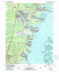 Forked River New Jersey Historical topographic map, 1:24000 scale, 7.5 X 7.5 Minute, Year 1989