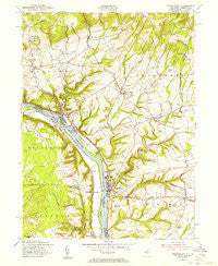 Frenchtown New Jersey Historical topographic map, 1:24000 scale, 7.5 X 7.5 Minute, Year 1955