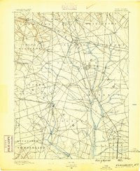 Glassboro New Jersey Historical topographic map, 1:62500 scale, 15 X 15 Minute, Year 1890