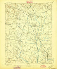 Glassboro New Jersey Historical topographic map, 1:62500 scale, 15 X 15 Minute, Year 1890