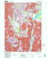 Hackensack New Jersey Historical topographic map, 1:24000 scale, 7.5 X 7.5 Minute, Year 1997