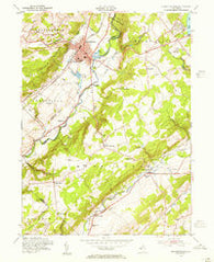 Hackettstown New Jersey Historical topographic map, 1:24000 scale, 7.5 X 7.5 Minute, Year 1953