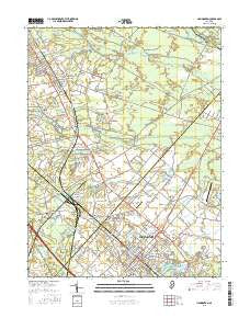 Hammonton New Jersey Current topographic map, 1:24000 scale, 7.5 X 7.5 Minute, Year 2016
