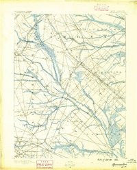 Hammonton New Jersey Historical topographic map, 1:62500 scale, 15 X 15 Minute, Year 1890