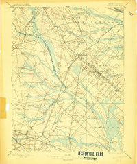 Hammonton New Jersey Historical topographic map, 1:62500 scale, 15 X 15 Minute, Year 1898