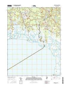 Heislerville New Jersey Current topographic map, 1:24000 scale, 7.5 X 7.5 Minute, Year 2016