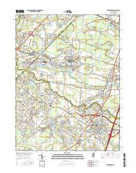 Hightstown New Jersey Current topographic map, 1:24000 scale, 7.5 X 7.5 Minute, Year 2016