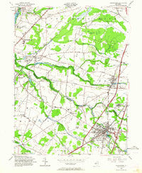 Hightstown New Jersey Historical topographic map, 1:24000 scale, 7.5 X 7.5 Minute, Year 1954