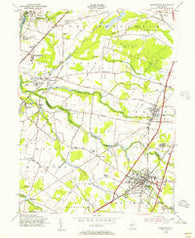 Hightstown New Jersey Historical topographic map, 1:24000 scale, 7.5 X 7.5 Minute, Year 1954