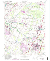 Hightstown New Jersey Historical topographic map, 1:24000 scale, 7.5 X 7.5 Minute, Year 1954