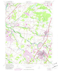 Hightstown New Jersey Historical topographic map, 1:24000 scale, 7.5 X 7.5 Minute, Year 1954