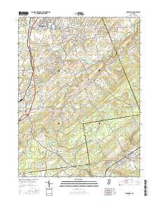 Hopewell New Jersey Current topographic map, 1:24000 scale, 7.5 X 7.5 Minute, Year 2016