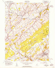 Hopewell New Jersey Historical topographic map, 1:24000 scale, 7.5 X 7.5 Minute, Year 1954