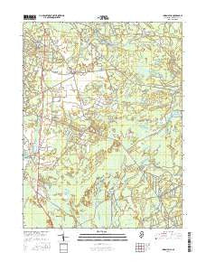 Indian Mills New Jersey Current topographic map, 1:24000 scale, 7.5 X 7.5 Minute, Year 2016